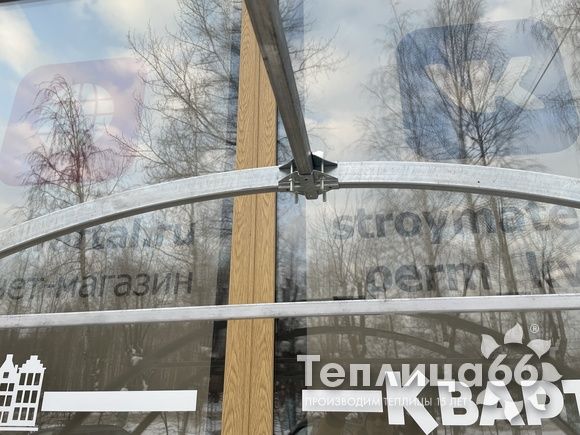 Теплица Рада Астра Люкс, оцинкованный профиль 20х40, покрытие из поликарбоната, шириной 3 метра (шаг 0,65 м)